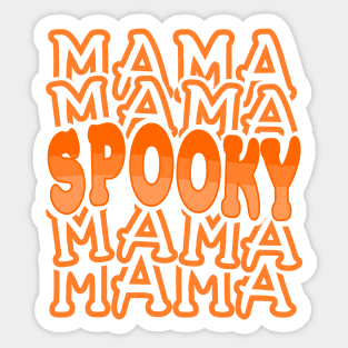 Mama Halloween Spooky Mom Typography Sticker